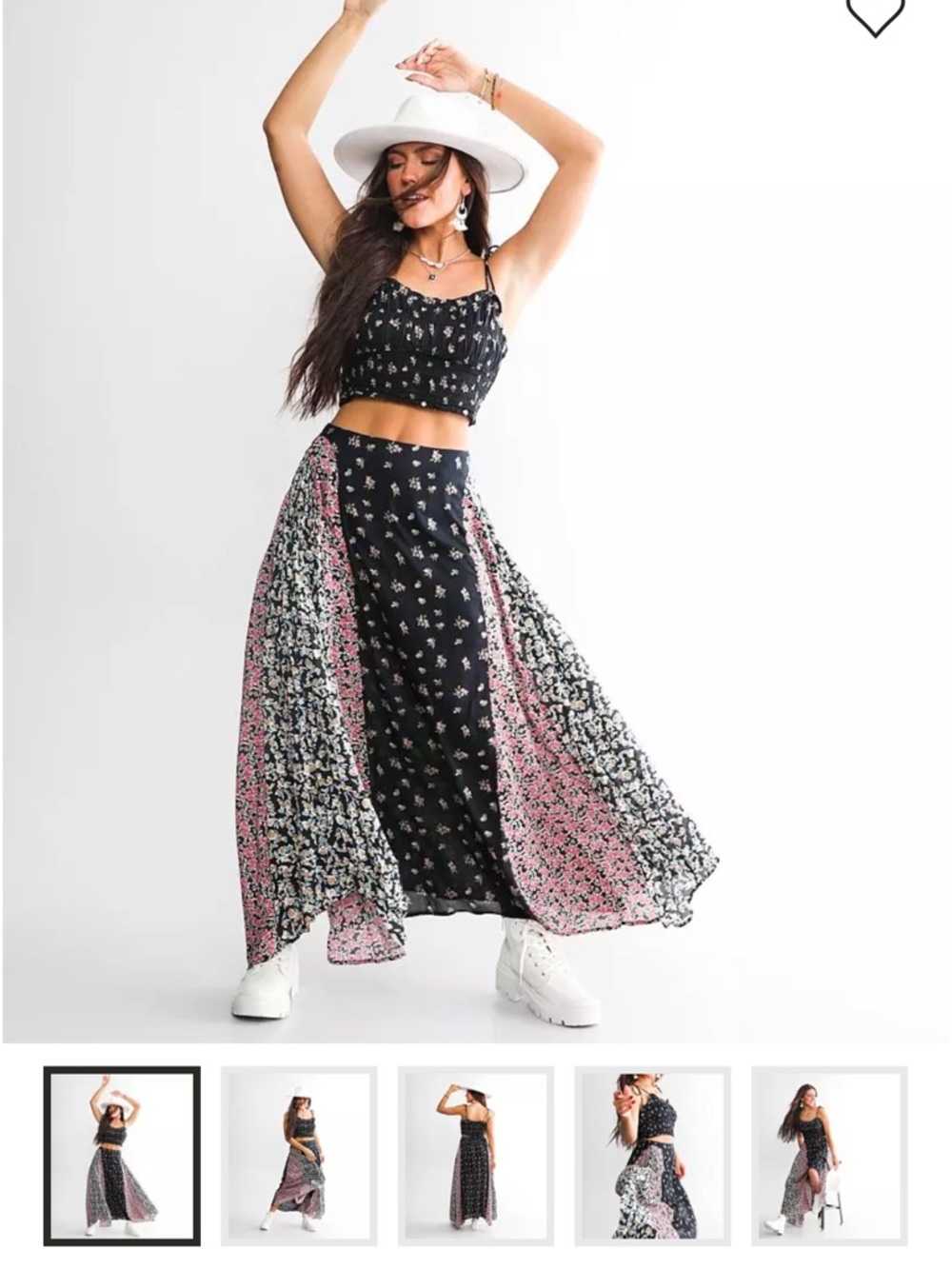 Free people maxi skirt set